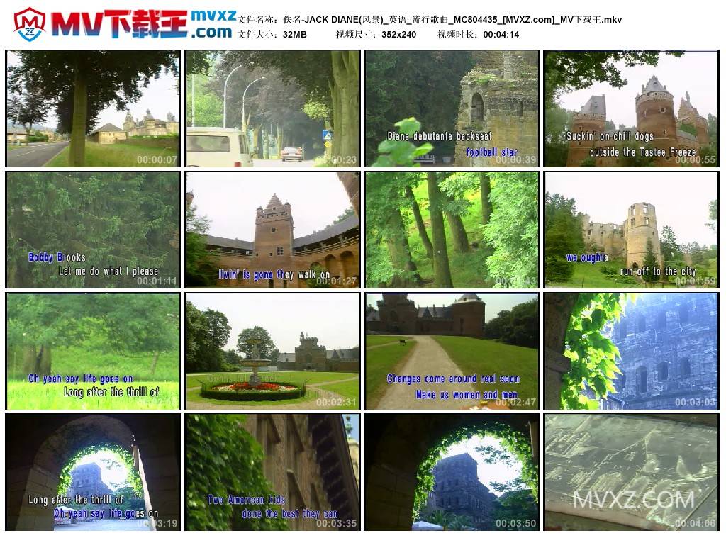 佚名-JACK DIANE(风景)_英语_流行歌曲_MC804435